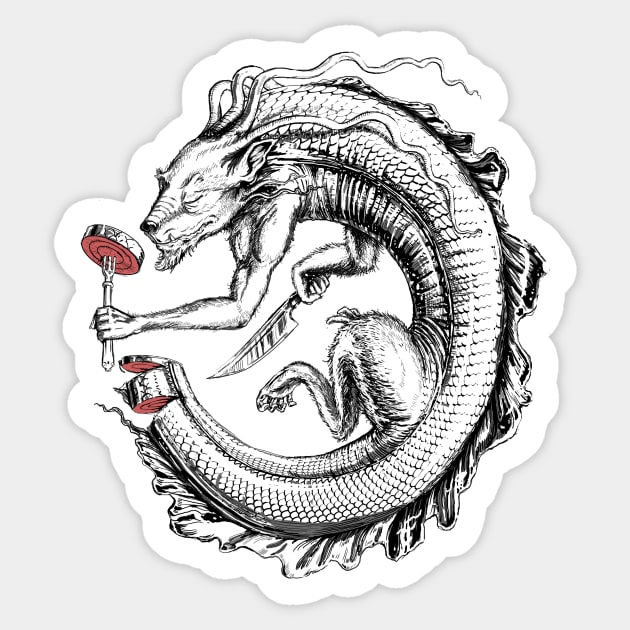 Ouroboros Sticker by Tolagunestro